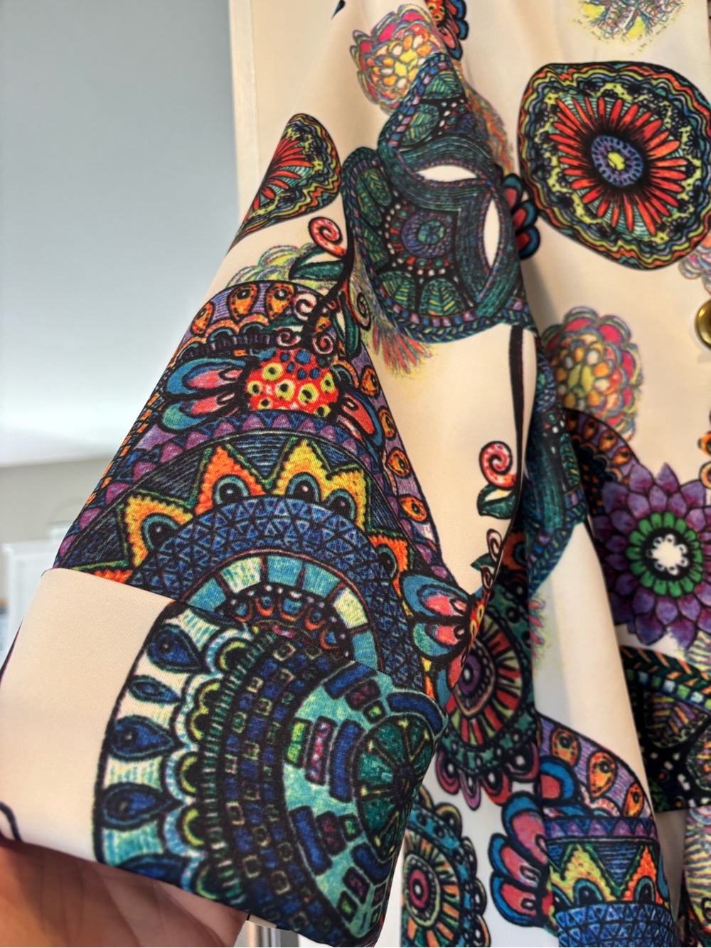 Joseph Ribkoff multi-print, asymmetric 3/4 sleeve blazer / jacket size 20 NWT! - Picture 5 of 7